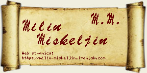 Milin Miškeljin vizit kartica